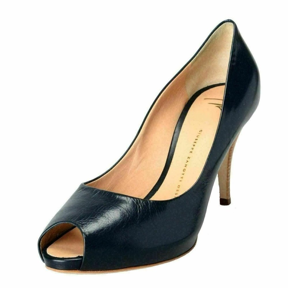 Giuseppe Zanotti Design Womens Blue Open Toe Pumps